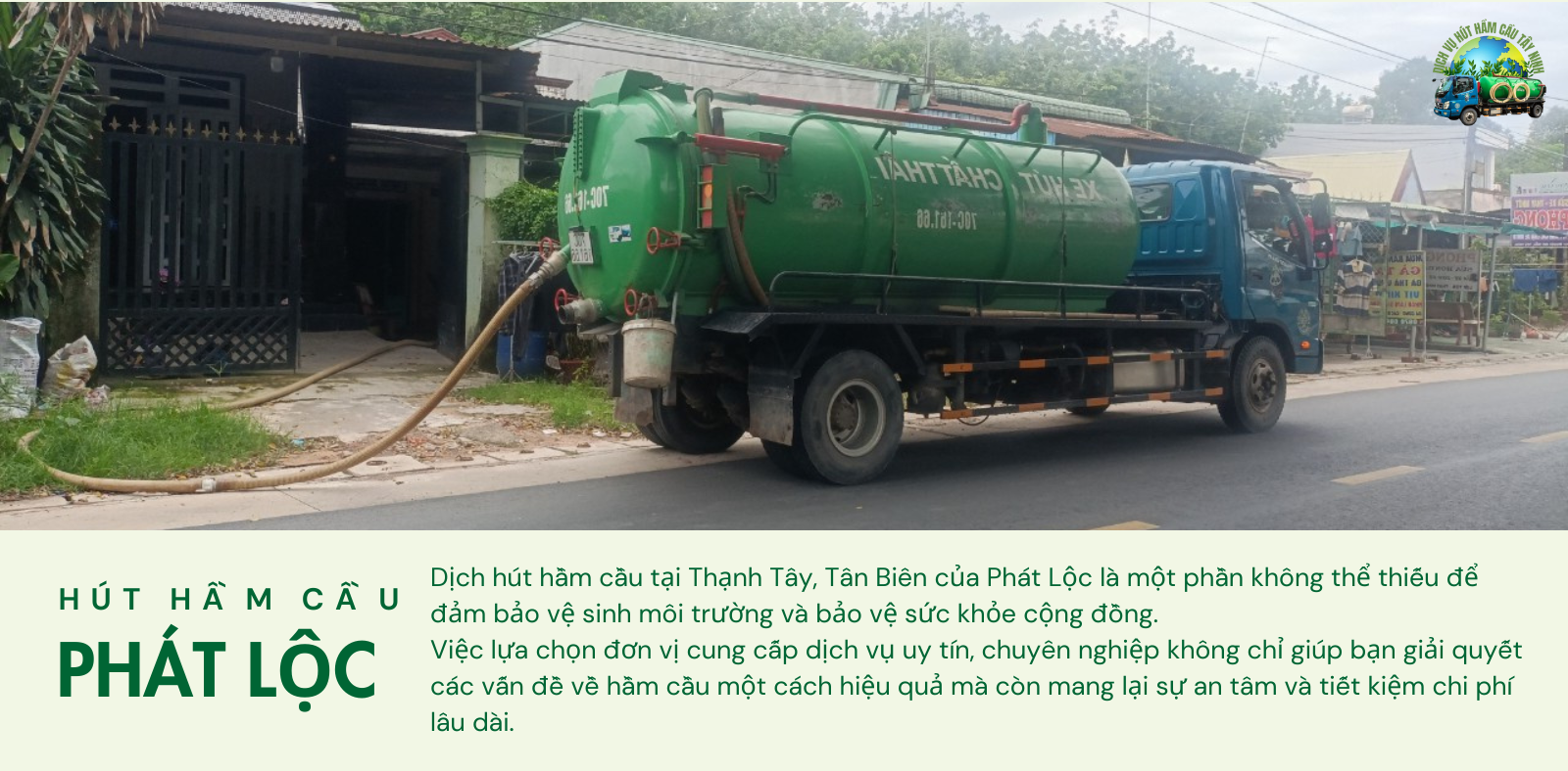 Hút hầm cầu xã Thạnh Tây